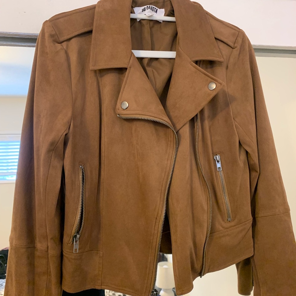 BB Dakota Faux Suede Moto Jacket